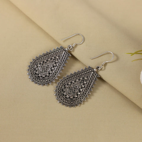 Kriti Classic Antique Silver Earrings