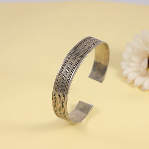 Kiara Classic Lines Silver Cuff Bracelet