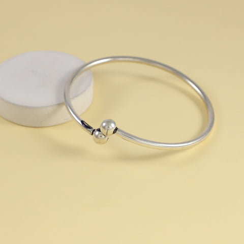 Aaradhya Twin Beads Silver Bracelet