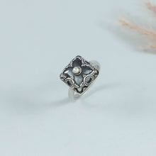 Diksha Vintage Square Silver Ring