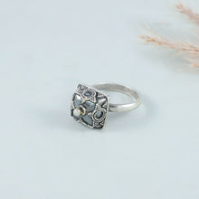 Diksha Vintage Square Silver Ring