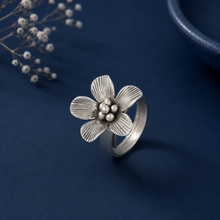 Aarushi Elegant Bloom Silver Ring
