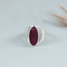 Kiaan Sleek Gemstone Silver Ring For Him