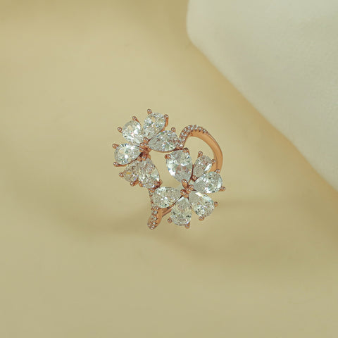 Myra Spectacular Silver CZ Ring