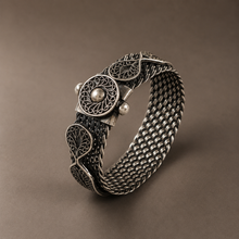 Lavanya Filigree Filora Mesh Silver Bracelet