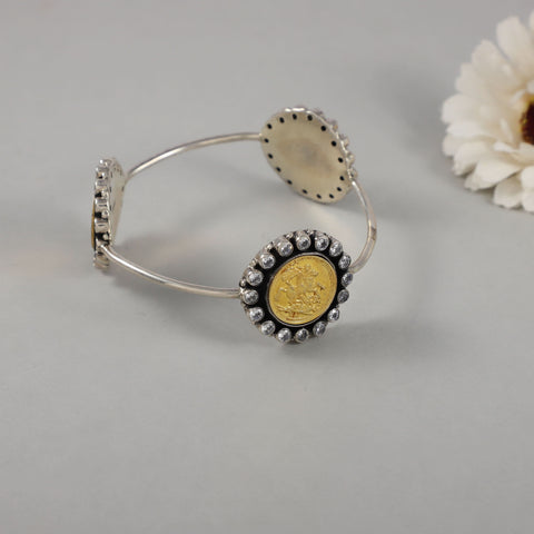 Kanika Swarna Coin Shape Silver Bracelet