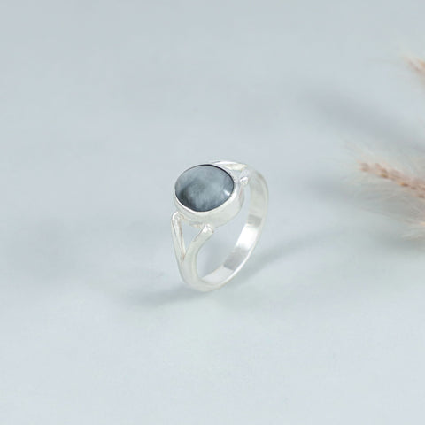Mohini Misty Stone Silver Ring