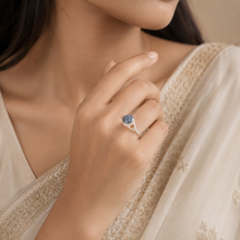 Mohini Misty Stone Silver Ring