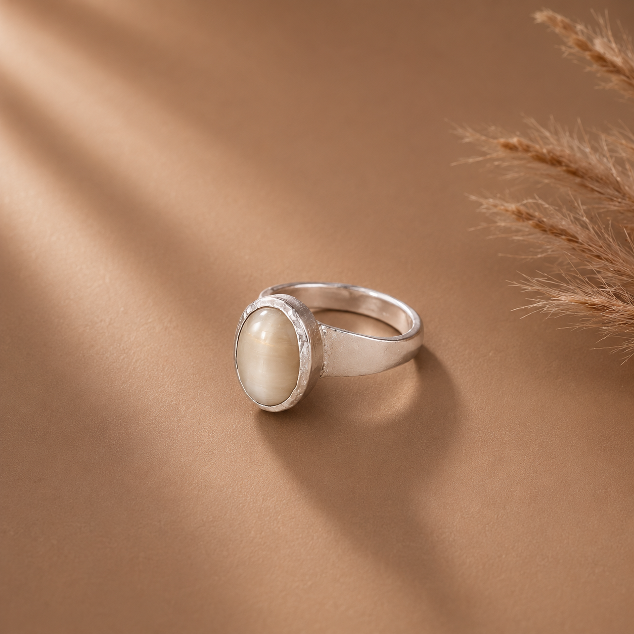 Arun Moonstone Classic Silver Ring For Him