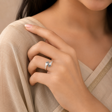 Saloni Hug Hands Silver Ring