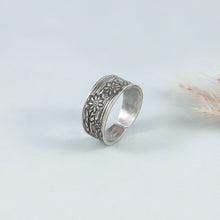 Rashmi Floral Engraved Silver Ring
