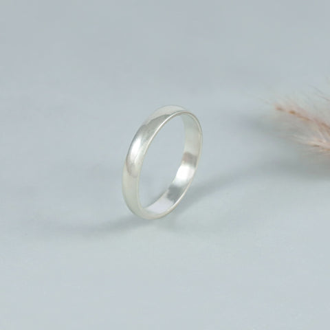 Aryan Classic Plain Silver Band