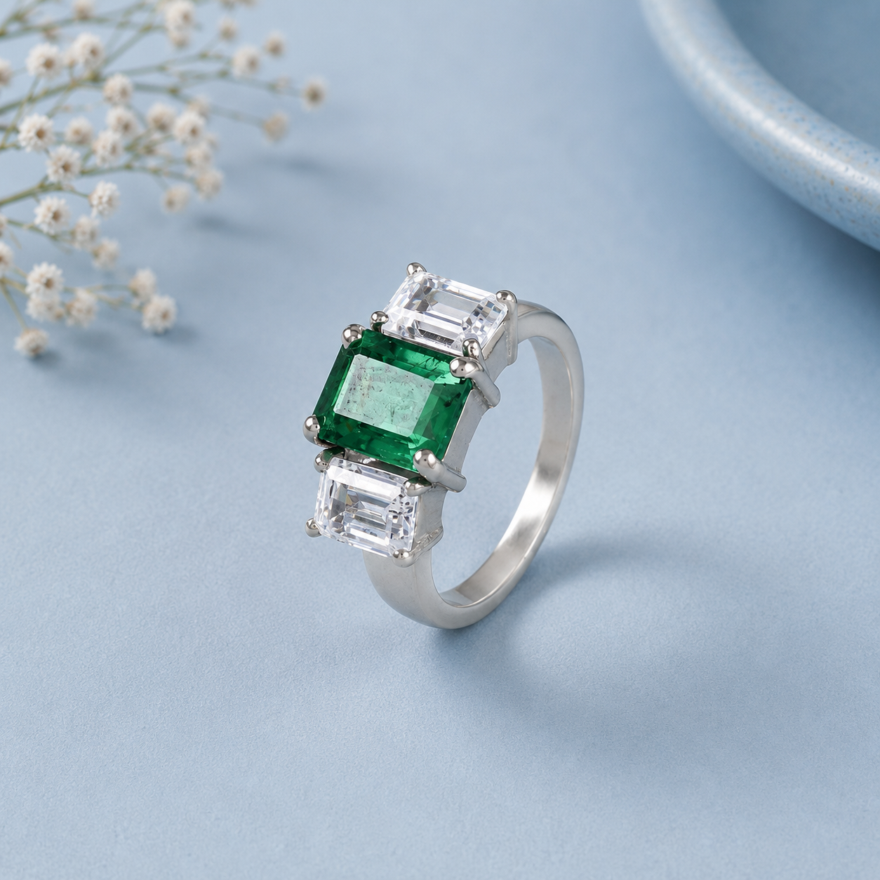 Zoya Classic Green Stone Design Ring