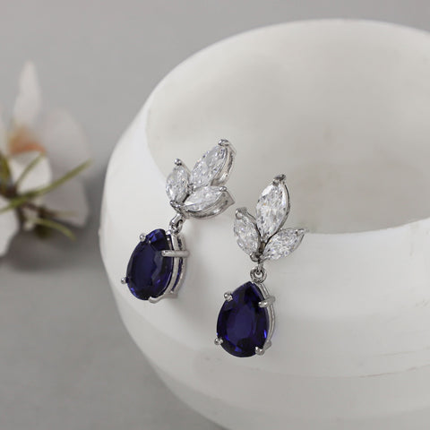 Mansi Blue Stone  Design Elements Earrings