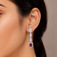 Nidhi Red Stone Drop Earrings