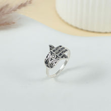 Meera Blessing Hand Silver Ring