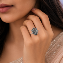 Meera Blessing Hand Silver Ring