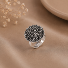 Tara Regal Floral Design Silver Ring