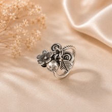 Riva Artistic Charm Drop Silver Ring