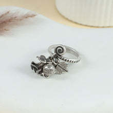 Riva Artistic Charm Drop Silver Ring