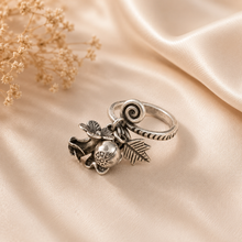 Riva Artistic Charm Drop Silver Ring
