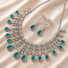 Aaranya Turquoise Emerald Glow Necklace Set