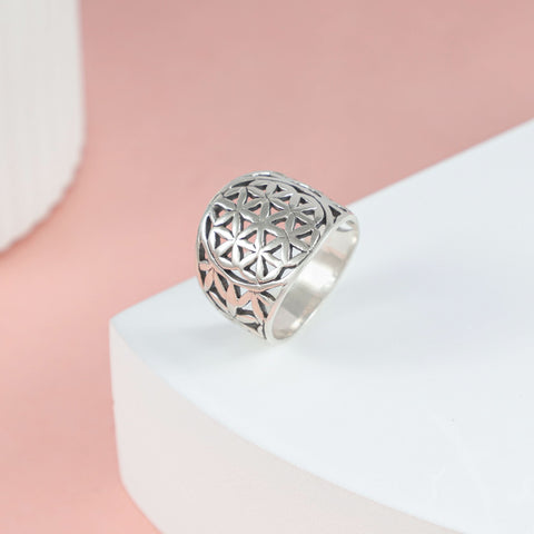 Manisha Intricate Cutwork Silver Ring