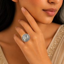 Neetu Victorian Empress Coin Silver Ring