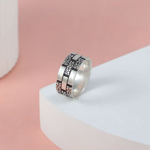 Unique Patterned Finish Silver Ring For Him