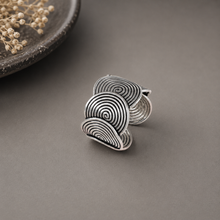 Kavya Spiral Wave Silver Ring
