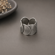 Kavya Spiral Wave Silver Ring