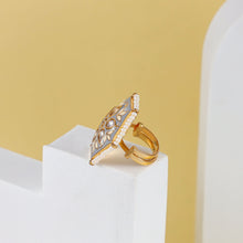 Sophia Kundan Floral Silver Ring