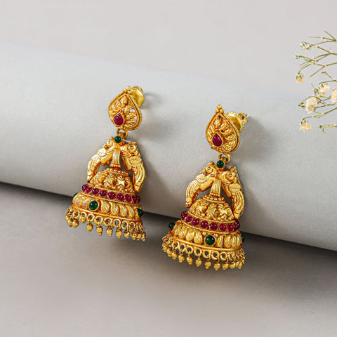 Kanak Shobha Divine Silver Jhumki