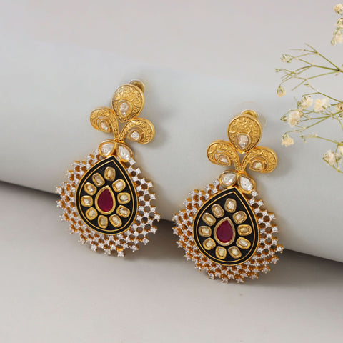 Riddhi Rangriti Meena Silver Earrings