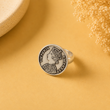 Siya Royal Vintage Coin Design Silver Ring