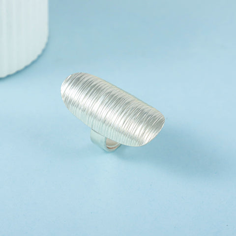 Uditi Curve Silver Ring