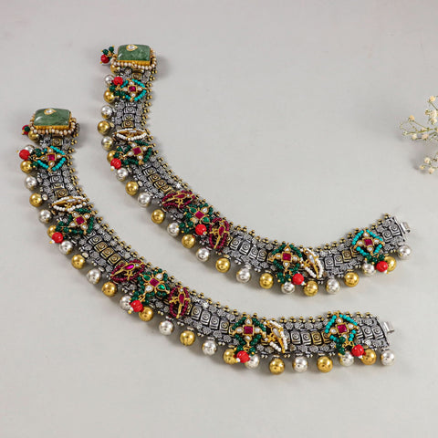 Avni Rangrez Ghungroo Silver Anklets