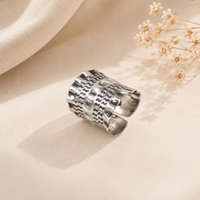 Yamini Ethnic Engraved Detailing Silver Ring