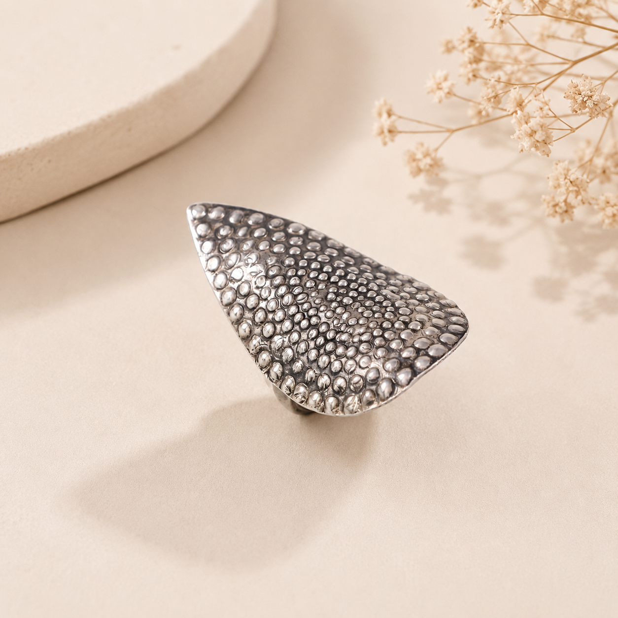 Aanya Elegant Leaf Silver Ring