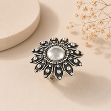 Eshita Sunflower Silver Ring