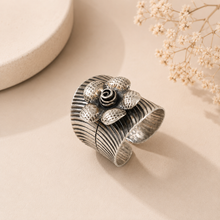 Geetika Handcrafted Floral Silver Ring