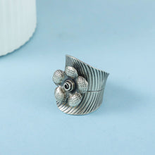 Geetika Handcrafted Floral Silver Ring