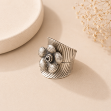 Geetika Handcrafted Floral Silver Ring