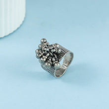 Inaaya Ethnic Jingle Bead Silver Ring
