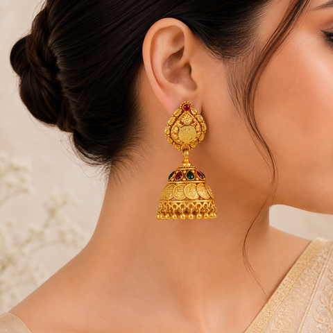 Suhana Glow Elysia Silver Jhumki