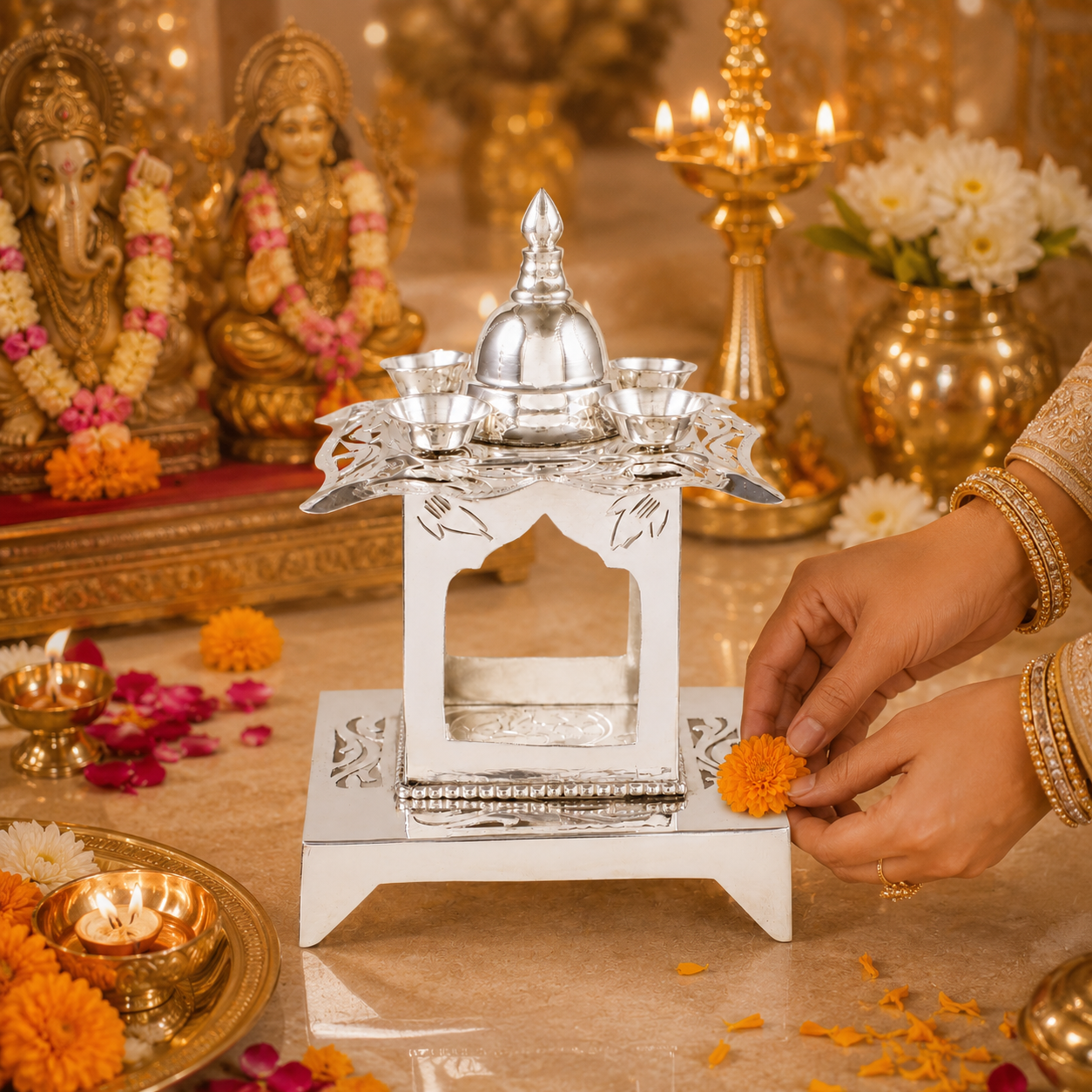 Mangalmay Double Silver Hatri