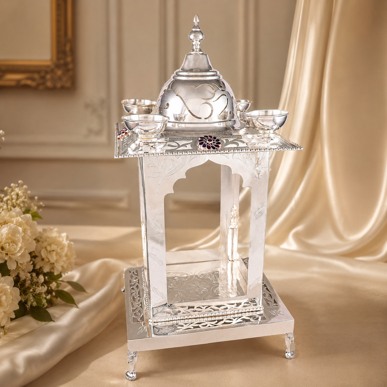 Chowki Style Silver Hatri