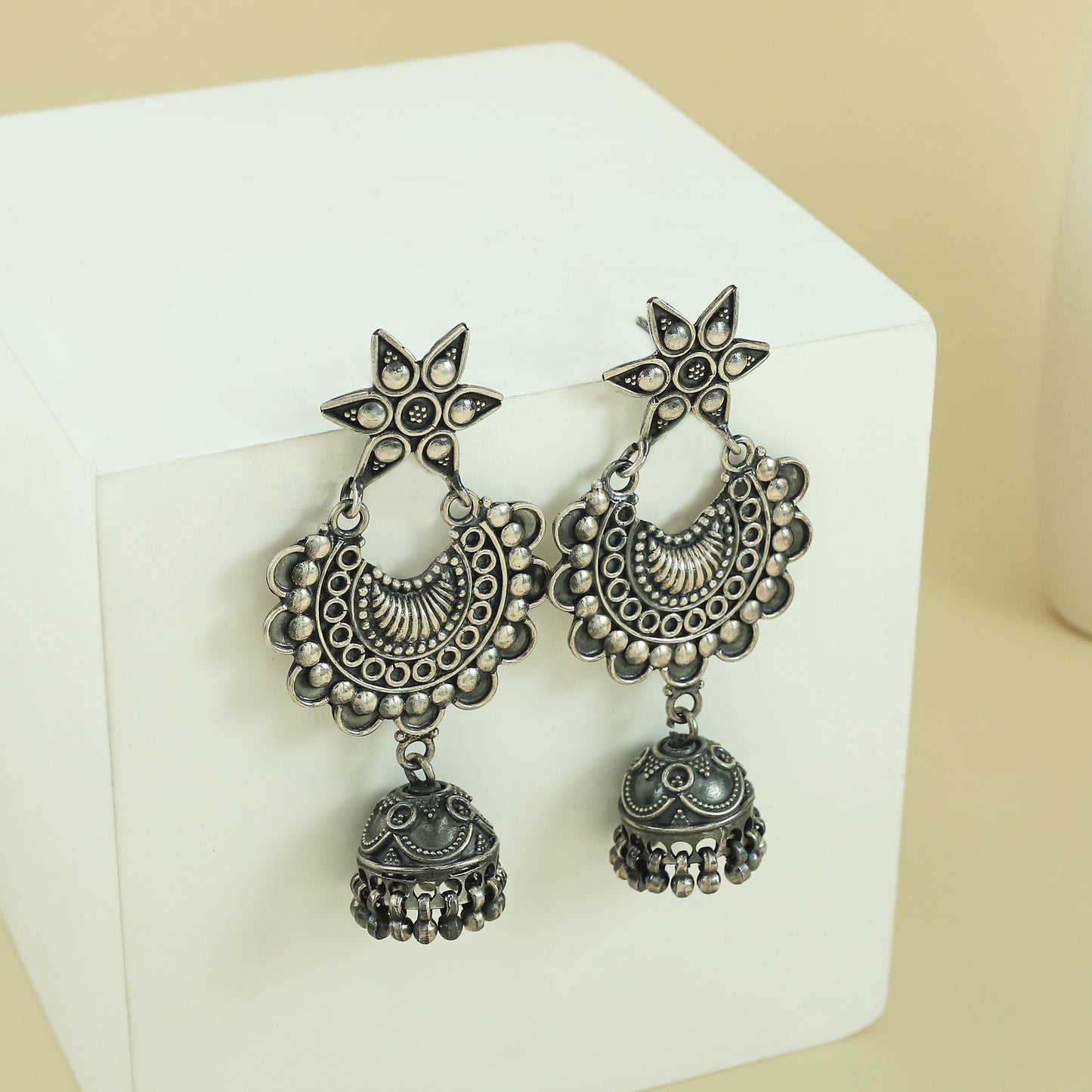 Shubhi Elegant Silver Earrings