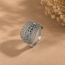 Vanya Elegant Wide Silver Ring