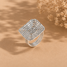 Anaya Elegant Spiral Pattern Silver Ring